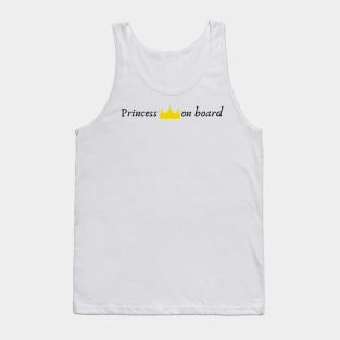 Princess On Board (Royalty, Queen, Pregnancy, Pregnant, Baby Bump, Crown, Cute, Funny) Tank Top